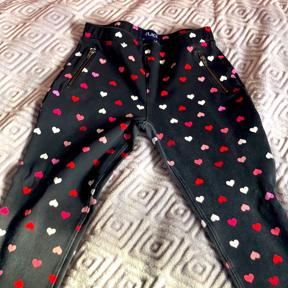 Black leggings from children’s Palace with hearts